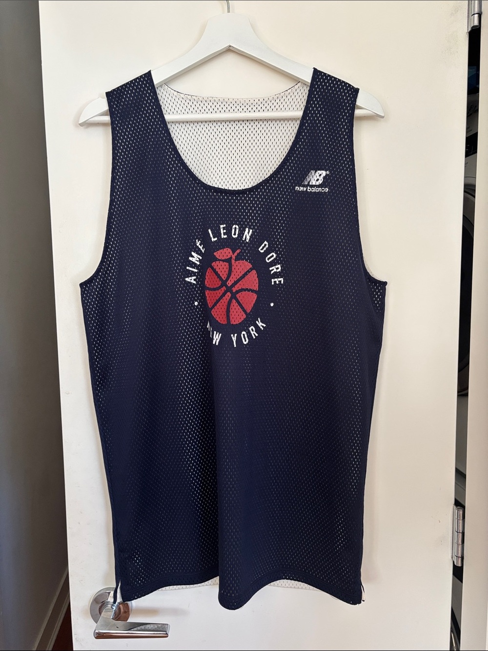Aime Leon Dore x New Balance Reversible Mesh Tank Top Jersey Mens M Navy White
